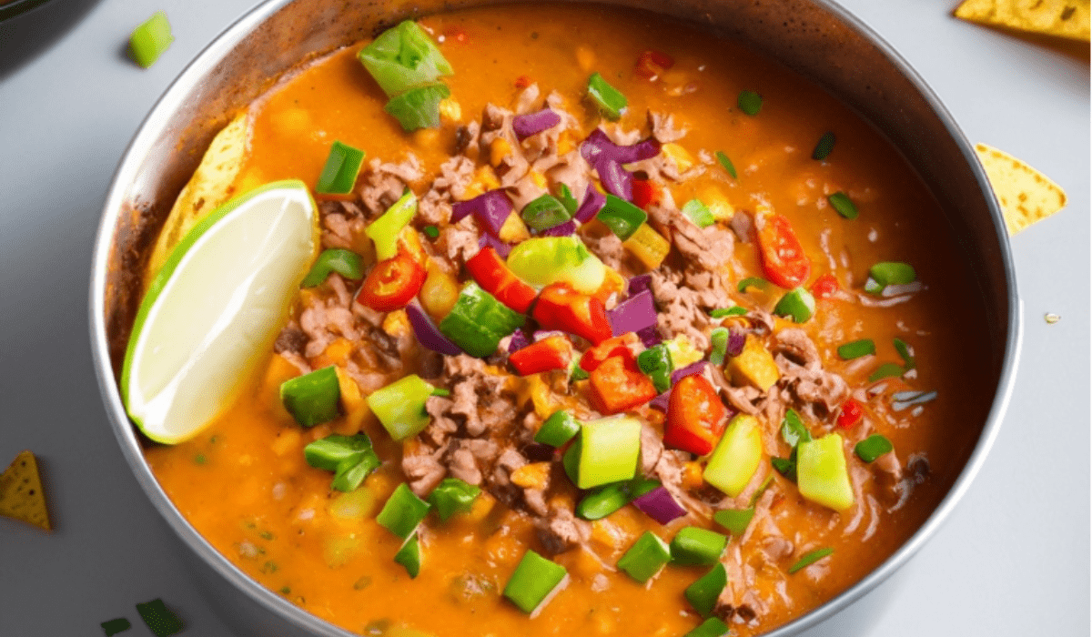 Taco Soup Fiesta: Slow Cooked Hearty and Flavorful Delight